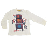 Girocollo in caldo Cotone Bianco con Stampa Neonato Sarabanda H840 - SARABANDA - LuxuryKids