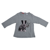 Girocollo in Caldo Cotone Grigio con Stampa Neonata Sarabanda L740 - SARABANDA - LuxuryKids