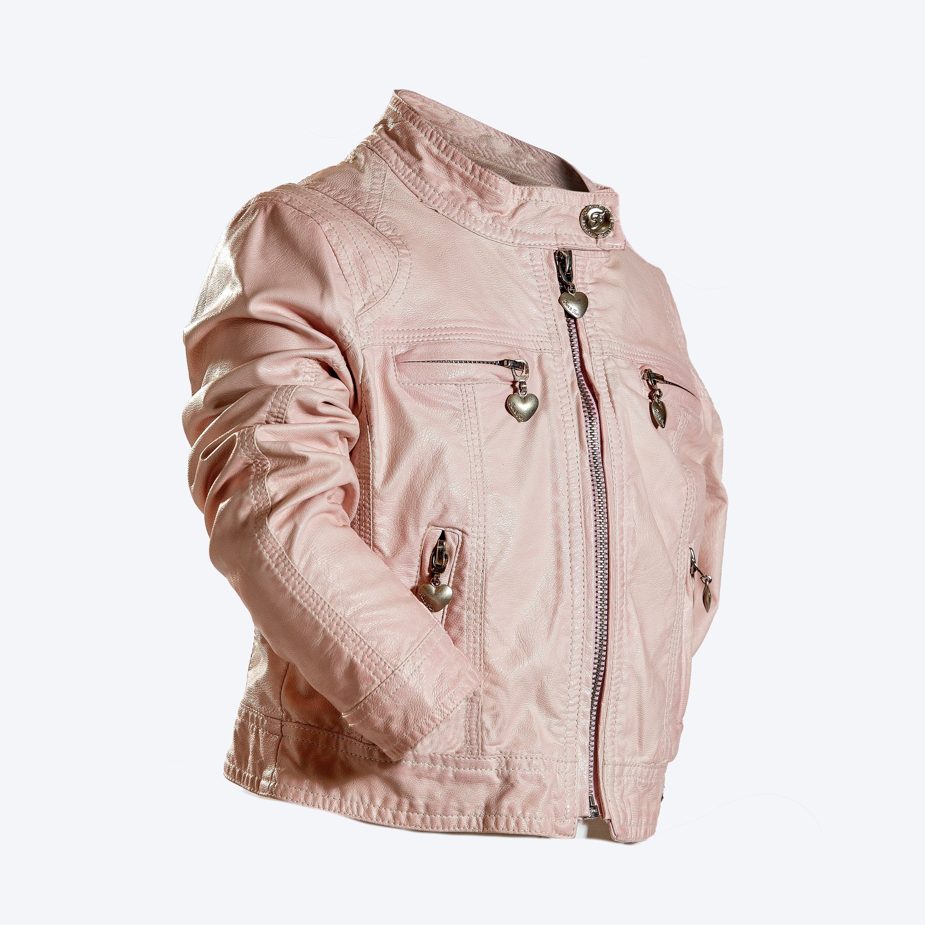 Giubbino Ecopelle Rosa Bambina Fun&Fun FUNBJK4491 - FUN&FUN - LuxuryKids