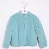 Giubbotto di Pelliccia Verde Acqua Neonata Fun&Fun FNNJK6553 - FUN&FUN - LuxuryKids