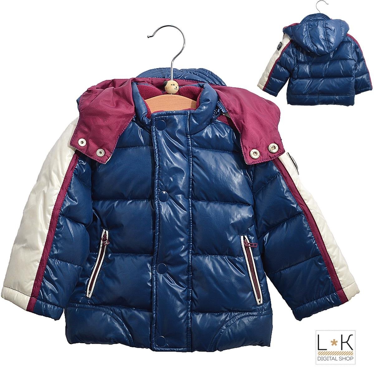 Giubbotto Imbottito con cappuccio Blu Neonato Sarabanda D172 - SARABANDA - LuxuryKids