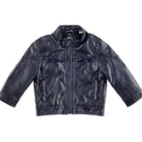 Giubbotto In Pelle Blu Neonato Sarabanda U163 - SARABANDA - LuxuryKids