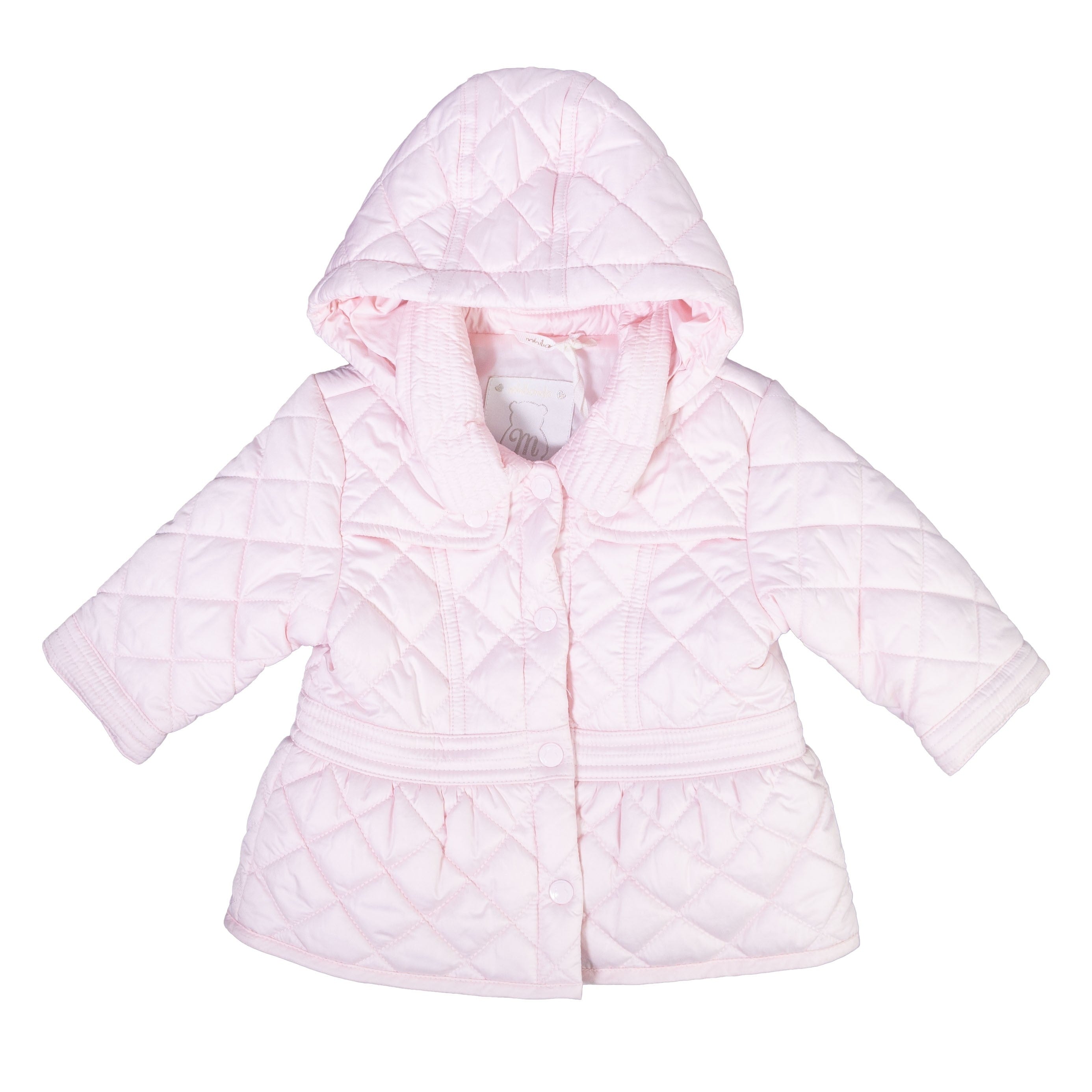 Giubbotto Trapuntino con Cappuccio Neonata Rosa Minibanda N760 - MINIBANDA - LuxuryKids