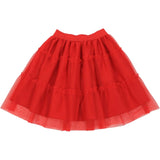 Gonna Tulle Foderata in Cotone Rosso Bambina Dr. Kids 490 - DR.KID - LuxuryKids