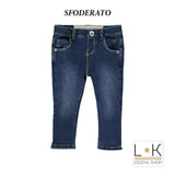 Jeans in Caldo Cotone Denim Bambina Sarabanda H222 - SARABANDA - LuxuryKids