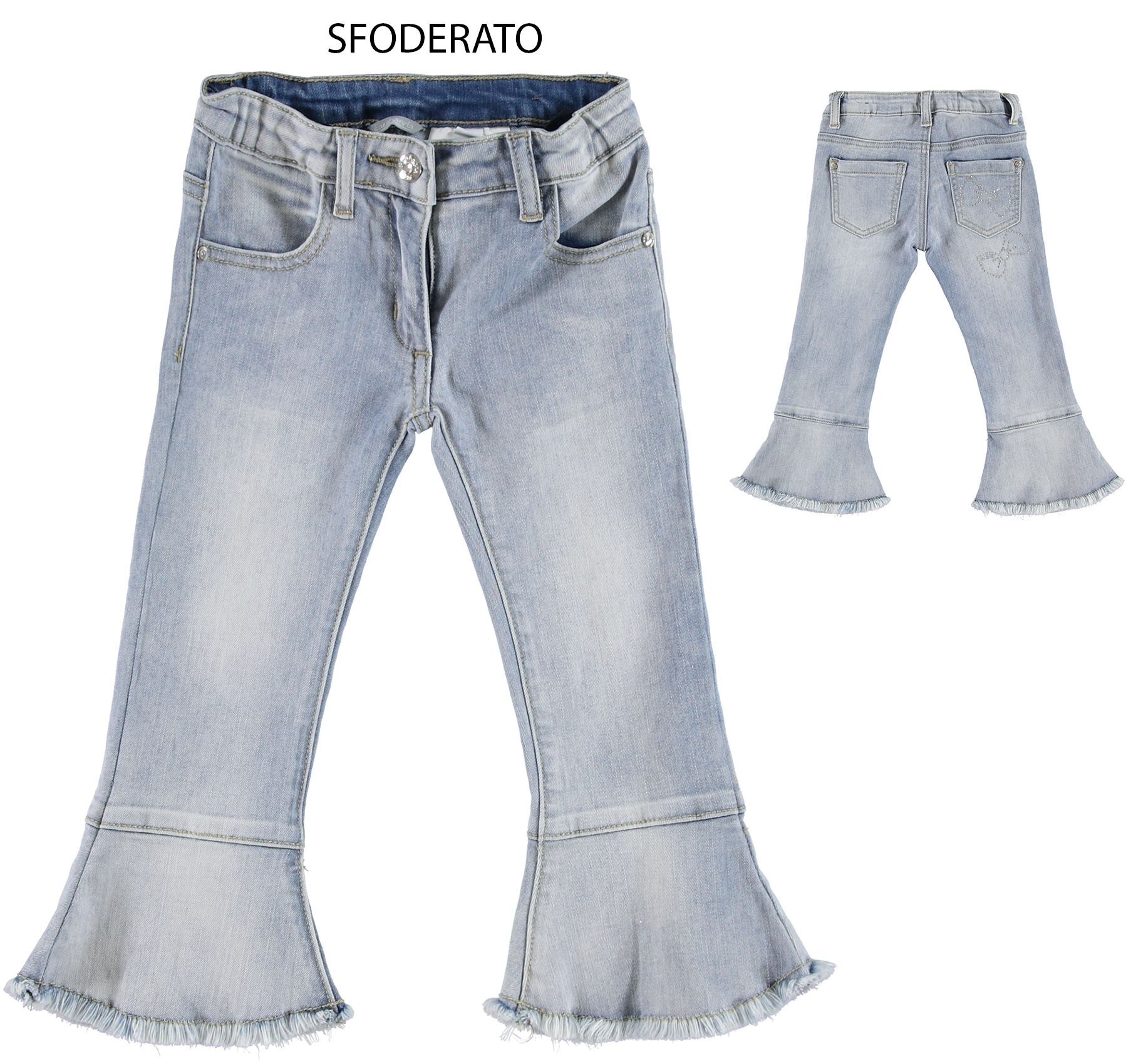 Jeans Slim Fit Bambina A Trombetta Sarabanda W245 - SARABANDA - LuxuryKids