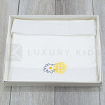 Lenzuolino Per Carrozzina Bianco con margherite Neonata Teto E Tatta LN210 - TETO E TATTA - LuxuryKids
