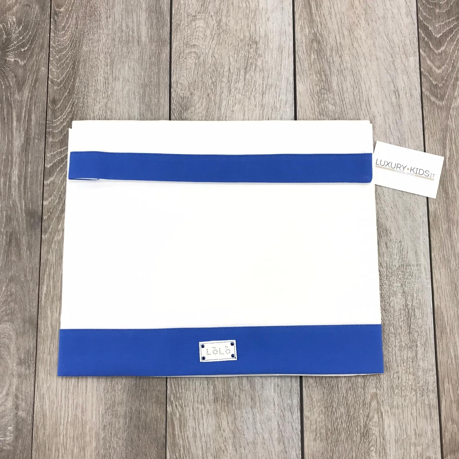 Lenzuolino per Carrozzino Cotone Blu Neonato Lolò 6622 - LOLO' - LuxuryKids