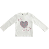Maglia Caldo Cotone Maniche Lunghe Bianca Bambina SARABANDA 1204 - SARABANDA - LuxuryKids