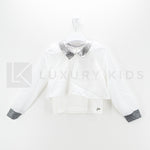 Maglia con dettaglia Argento Bambina Bianco BL03434 - LIALEA - LuxuryKids