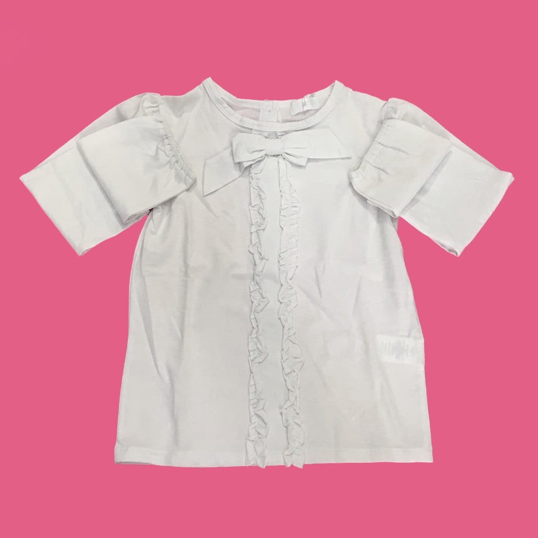 Maglia in caldo Cotone Bianco Bambina She.Ver CHBSH9380 - SHE.VER - LuxuryKids