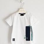 Maglia Mezze Maniche in Cotone Bianca Bambino SARABANDA 2521 - SARABANDA - LuxuryKids
