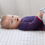 Maglioncino a Righe Misto lana  Neonato Blu Mayoral 2306 - MAYORAL - LuxuryKids