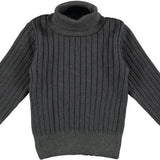 Maglioncino Collo Alto Misto Lana Marrone e Verde Bambino Manuell&Frank MF4133B - MANUELL&FRANK - LuxuryKids