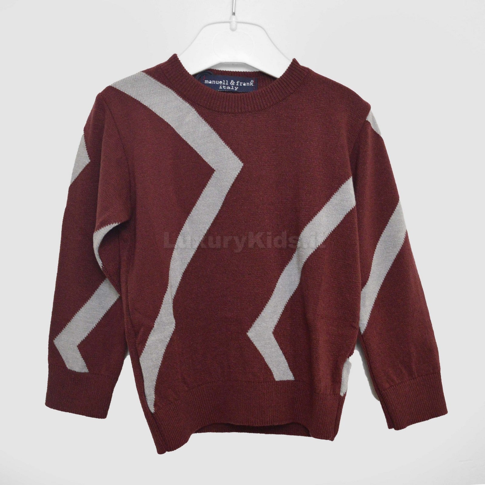 Maglioncino in Misto Lana Bordeaux Per Neonato Manuell&Frank MF4003N - MANUELL&FRANK - LuxuryKids