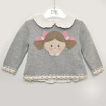 Maglioncino in Misto Lana Grigio con Finta Camicia Per Neonata Dr.Kids 330 - DR.KID - LuxuryKids