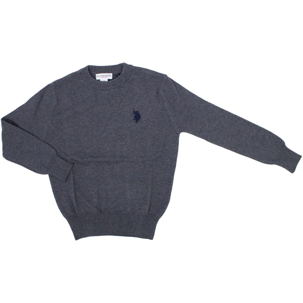 Maglioncino Misto Lana Bambino Grigio Polo Assn 46818 - POLO ASSN - LuxuryKids