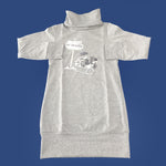 Maxi Abito Con Collo Alto Grigio Bambina One Love 254E210 - ONE LOVE - LuxuryKids