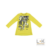 Maxi Maglia con Stampa Bambina Giallo Sarabanda N862 - SARABANDA - LuxuryKids