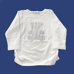 Maxi Maglia con Strass Bianco Neonata One Love 337J24 - ONE LOVE - LuxuryKids
