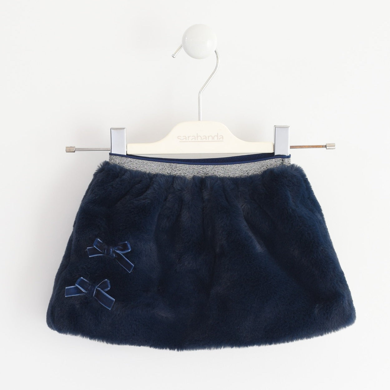 Minigonna In Ecopelliccia Blu Neonata Sarabanda K232 - SARABANDA - LuxuryKids