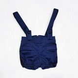 Pagliaccetto Corto Con Bretelle Blu Neonato Manuell&Frank MF2131I - MANUELL&FRANK - LuxuryKids