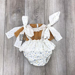 Pagliaccetto In Cotone Con Fiocchi E Maglia In Filo Senape Neonata PALOMA DE LA O ZV9ST4V - PALOMA DE LA O - LuxuryKids