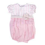 Pagliaccetto Intero Corredino in Lino Rosa Antico Neonata TETO E TATTA PA4550 - TETO E TATTA - LuxuryKids