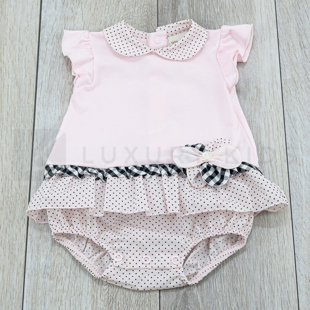 Pagliaccetto Intero Rosa Neonata Teto E Tatta PA220 - TETO E TATTA - LuxuryKids