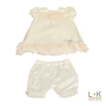Pagliaccetto Spezzato Neonata Creazioni Luana 2122 - CREAZIONI LUANA - LuxuryKids
