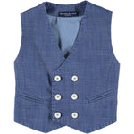 Panciotto in Cotone Denim Bambino MANUELL & FRANK MF5107B - MANUELL&FRANK - LuxuryKids