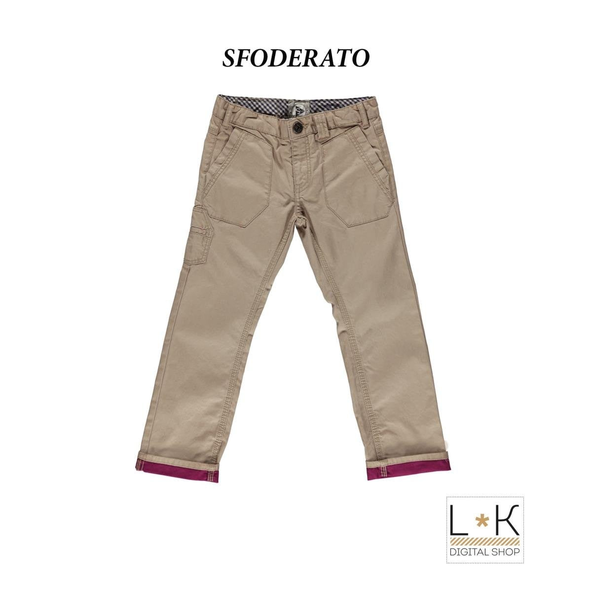 Pantalone Beige Tinta Unita Tasche America Bambino Sarabanda H362 - SARABANDA - LuxuryKids