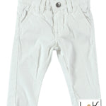 Pantalone Cotone Slim Fit  Bianco Bambino Sarabanda U150 - SARABANDA - LuxuryKids