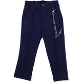Pantalone Elasticizzato Classico con Catena Laterale Blu Bambino Manuell&Frank MF1145N - MANUELL&FRANK - LuxuryKids