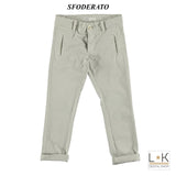 Pantalone Elegante con Micro Fantasia Bambino Beige Sarabanda S342 - SARABANDA - LuxuryKids