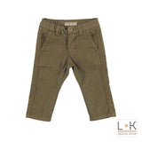 Pantalone Elegante con Micro Fantasia Tono su Tono Bambino Beige Sarabanda M117 - SARABANDA - LuxuryKids