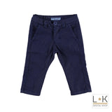 Pantalone Elegante con Micro Fantasia Tono su Tono Bambino Blu Sarabanda M117 - SARABANDA - LuxuryKids