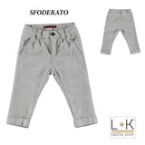 Pantalone Elegante Grigio con Pench Bambino Sarabanda L155 - SARABANDA - LuxuryKids