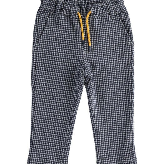 Pantalone Felpa Pied de Poule Blu Bambino 1154 - SARABANDA - LuxuryKids