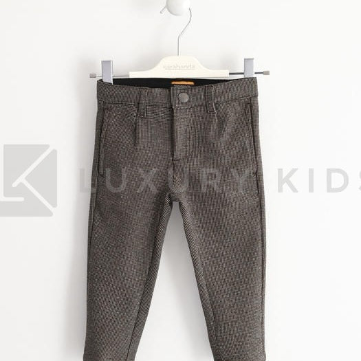Pantalone In Caldo Cotone Fantasia Pied De Poule Bambino Sarabanda K155 - SARABANDA - LuxuryKids