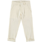 Pantalone Lungo In Misto Lino Panna Bambino MANUELL&FRANK MF1189B - MANUELL&FRANK - LuxuryKids