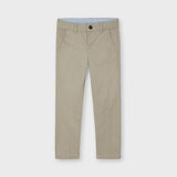 Pantalone Lungo Slim In Cotone Beige Bambino Mayoral 512P - MAYORAL - LuxuryKids
