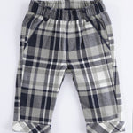 Pantalone Modello Chinos In Viscosa Strech Scozzese Neonato Minibanda K648 - MINIBANDA - LuxuryKids