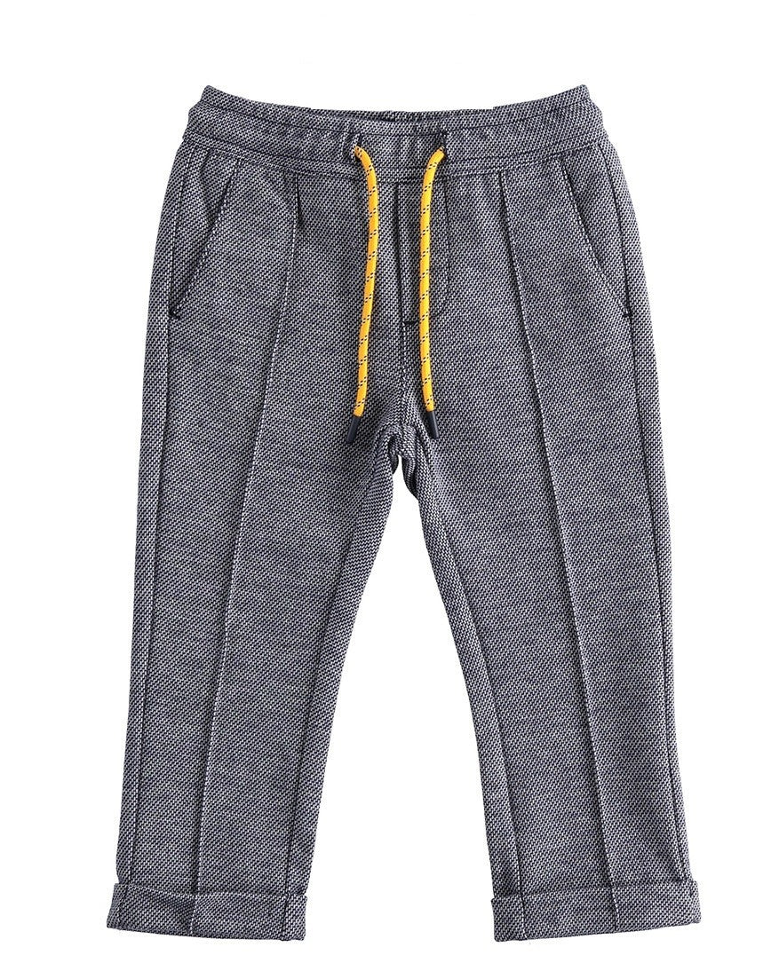 Pantalone Morbido in Caldo Cotone Fantasia Blu Bambino SARABANDA 1153 - SARABANDA - LuxuryKids