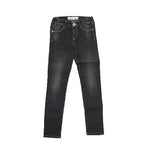 Pantalone Nero in Tinta Unita Effetto Jeansato Bambina Take Two PO3506 - TAKE TWO - LuxuryKids