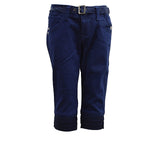 Pinocchietto Blu in Tinta Unita Bambina Fun&Fun FUNBPT0003 - FUN&FUN - LuxuryKids