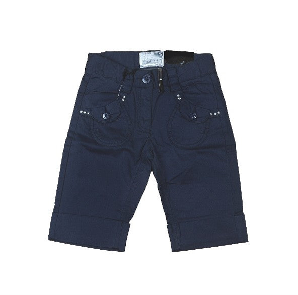 Pinocchietto Blu in Tinta Unita Bambina Sarabanda E660 - SARABANDA - LuxuryKids