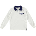 Polo in Caldo Cotone Bianco Bambino Sarabanda T330 - SARABANDA - LuxuryKids