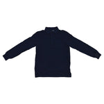 Polo in caldo Cotone Blu Notte Tinta Unita Bambino Sarabanda L341 - SARABANDA - LuxuryKids