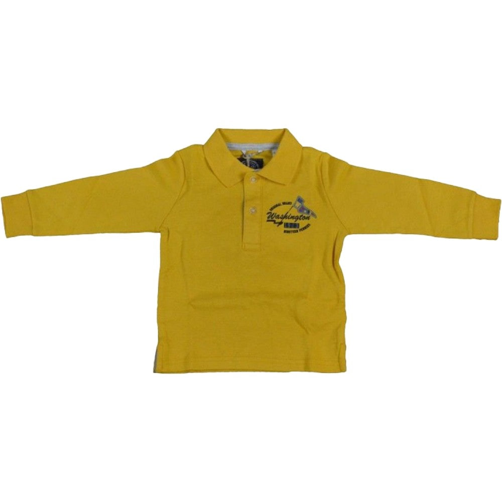 Polo in Caldo Cotone Giallo Senape Bambino Sarabanda T127 - SARABANDA - LuxuryKids
